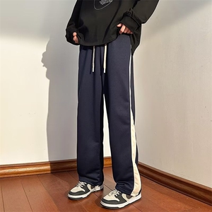 春季休闲裤直筒青春流行潮男条纹运动裤SK10P28图片