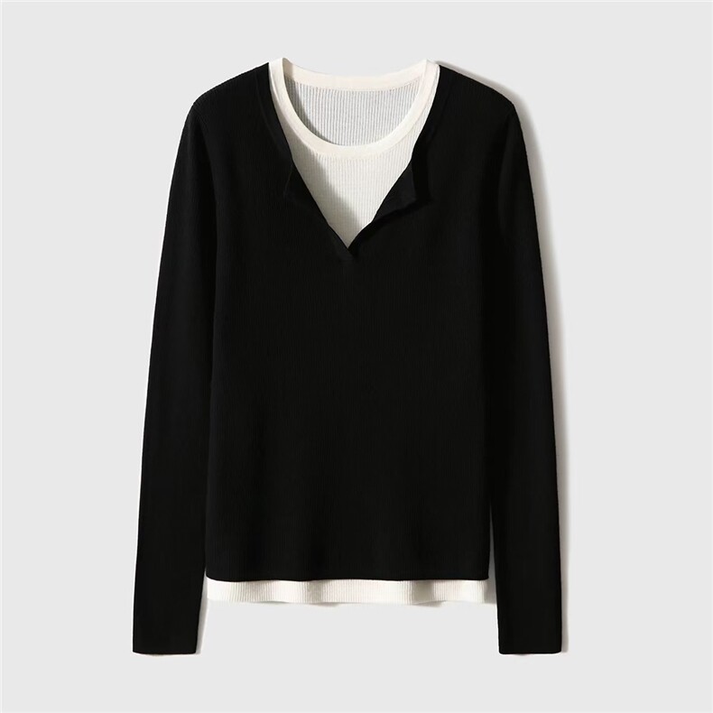 经典圆领百搭舒适休闲纯色显瘦打底衫女款，女装衬衫，美轩羊绒