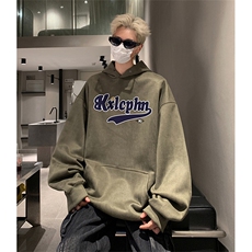 抖音得物供货提供视频秋冬重磅美式麂皮绒连帽卫衣JLM18，男装卫衣，电商A486