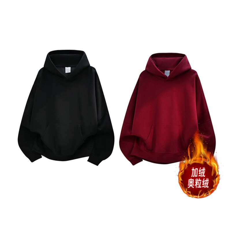 连帽500克重磅无帽绳拉链卫衣硬挺加绒奥粒绒外套 RH5344JR-P60图片
