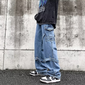 DESSO美式工装牛仔裤男春夏季直筒裤子vibe宽松阔腿长裤A122/P58图片