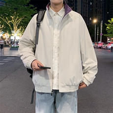 双面穿外套新款夹克男士潮百搭工装上衣高端简约JK02553-P83，男装夹克，星座308B-2