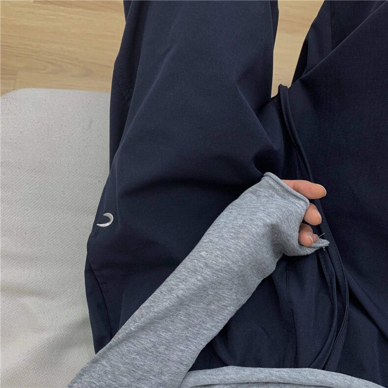 美式工装裤女夏休闲运动裤宽松速干阔腿裤降落伞裤子WLK1422-P36,男装休闲裤,星座1008