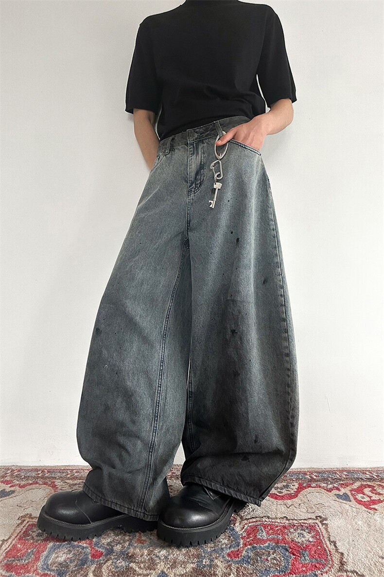 903-AK037-特P58【S-3XL】做旧脏弯刀牛仔裤4,男装牛仔裤,星座903