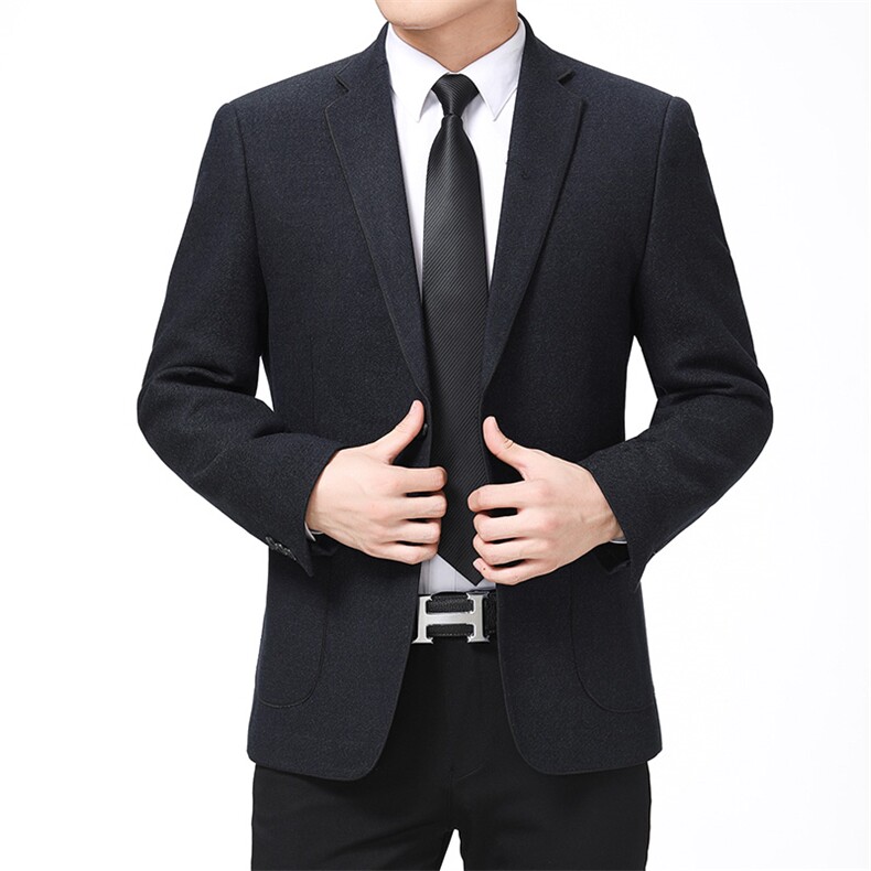时尚休闲西服上衣男士40岁50中年商务外套宽松春秋季新款爸爸西装,男装西服,电商B212（原钱塘6029）