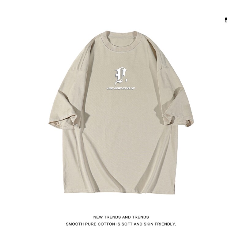 2026夏季潮流百搭舒适复古重磅纯棉发泡印花短袖t恤T90-特批-30，男装T恤，星座718