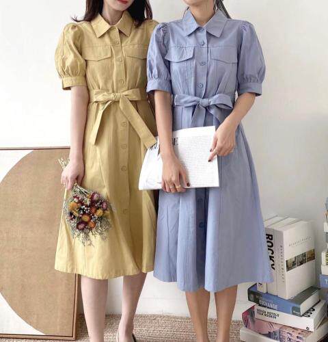 现货夏季连衣裙，女装连衣裙，茶玛