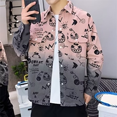 1506-1/C4311/P41新款衬衫男宽松小众设计感上衣男生潮流百搭休闲，男装衬衫，星座1506-1