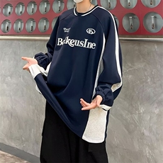 日系简约时尚ins潮百搭新款潮流圆领流行套头棒球领卫衣WB348-P43，男装卫衣，星座412-2