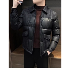男士冬季棉衣外套保暖欧货拼接麦穗休闲棉夹克痞帅棉服男JKM618，男装夹克，星座516A