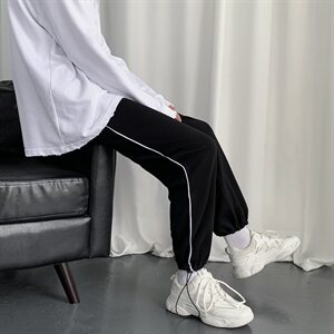 K2021-P45秋季港风大码潮流宽松卫裤抽绳束脚裤运动休闲裤图片