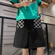 韩版潮流百搭五分裤直脚中腰男夏季新款水洗日系牛仔裤K6027-P35，男装牛仔裤，星座512-2
