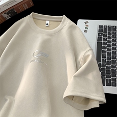！2025夏季新款男士麂皮绒短袖T恤半袖体恤TL2402特P23控38，男装T恤，电商B220