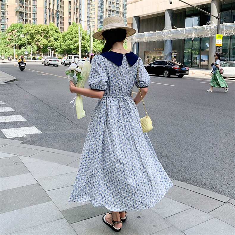 【新款有现货】小众碎花连衣裙82366-P105-K145,女装连衣裙,辉之琳