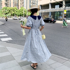 【新款有现货】小众碎花连衣裙82366-P105-K145，女装连衣裙，辉之琳