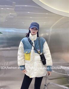 【现货】设计师款拼接羽绒服,女装羽绒服,色调轩