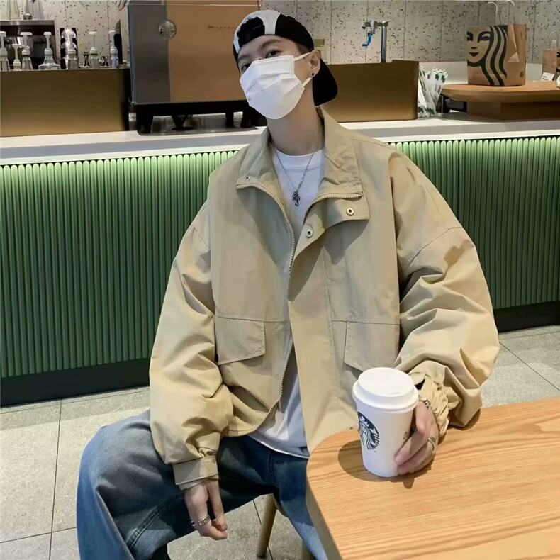现货设计感口袋工装外套男春季冷淡系高级感夹克潮流帅气clea,男装夹克,星座218-1（原230）