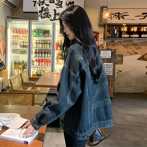 美式复古风短款牛仔外套女春秋2025新款超火好看高级小众夹克上衣图片