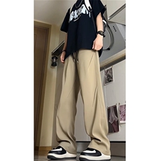 直播得物大码宽松夏季冰丝裤休闲裤西裤K46特批35，男装休闲裤，星座617B