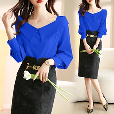 时尚女2024夏季新款韩版高级感气质一字肩短袖上衣短裤，女装衬衫，时尚俏佳人