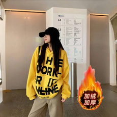 美式复古字母连帽长袖卫衣春款宽松街头上衣女潮W2448-P58官图，男装卫衣，电商B245