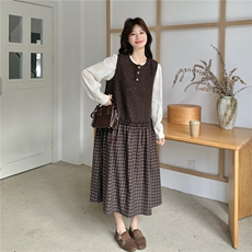 春装新款衬衫+连衣裙两件套2C153-8922-P185K278，女装连衣裙，2C153