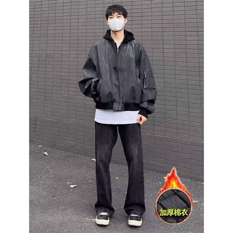 加棉棉衣复古纹理棉衣外套ZM091-P93,男装棉衣,星座313A(原308A-2)