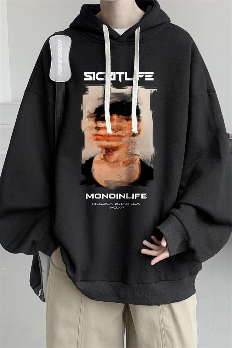 连帽卫衣男大码运动服帽衫外套WY2213-P35加绒款-P40,男装卫衣,电商A040