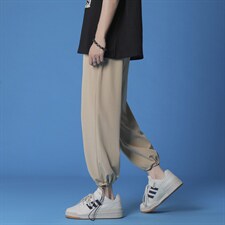 新款冰丝休闲裤裤子男学生运动直筒西装裤九分裤2023-特批20,男装休闲裤,星座718-1