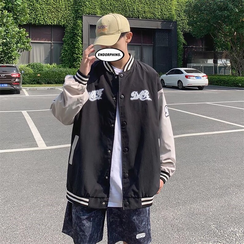潮流夹克潮男春季棒球领夹克JJ861P44图片