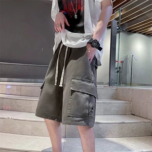 夏季新款休闲短裤男潮牌宽松工装五分裤潮流大口袋中裤 K3567-P31图片