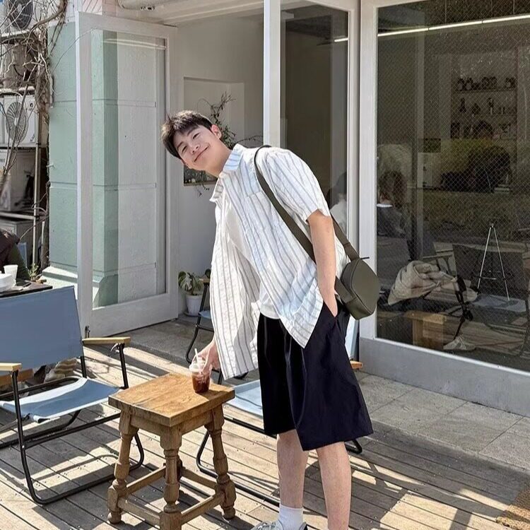 休闲短裤夏季2025新款男生五分裤子宽松潮流简约DKA05-P38,男装牛仔裤,星座208-5