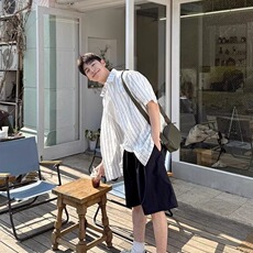 休闲短裤夏季2025新款男生五分裤子宽松潮流简约DKA05-P38，男装牛仔裤，星座208-5