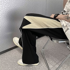 2023新款宽松休闲裤男韩夏季薄款坠感阔腿拖地长裤K062-P38，男装休闲裤，星座308B-1