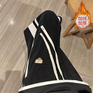 秋冬美式复古高街潮牌直筒宽松阔腿休闲运动长裤G0231-P35 加绒45图片