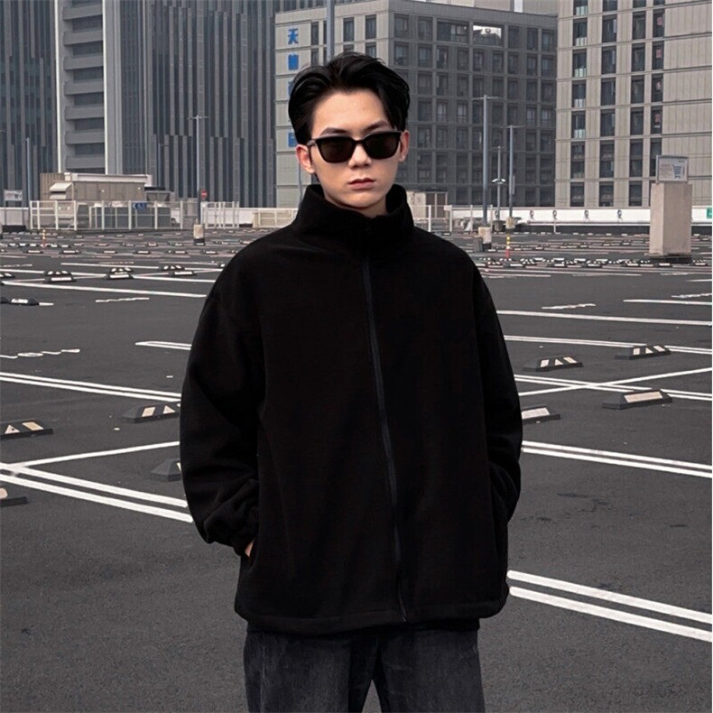 摇粒绒开衫卫衣男加厚打底衫男士外套立领潮A266-D01-P30特批,男装卫衣,电商A266