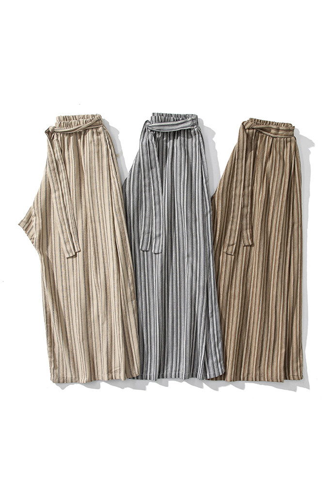 白底平铺图夏季大码日系棉麻复古条纹裤直筒阔腿裤汉服K257/P75,男装民族服装,钱塘713