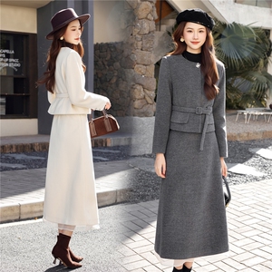 小香风羽绒套装2025冬季新款高级感富家千金感时尚气质半身裙穿搭图片