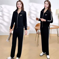 高档运动服套装女春秋妈妈2025新时尚洋气显瘦休闲卫衣两件套，女装大码女装，娇莉