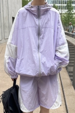 夏季时尚夹克衫防晒衣套装运动风连帽防晒服男XZ514-2-1613-P98，男装防晒衣，星座514-2(原B239)