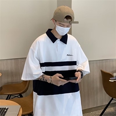 短袖t恤男polo衫高级感翻领半袖青少年CC22P32，男装Polo衫，星座1116-2