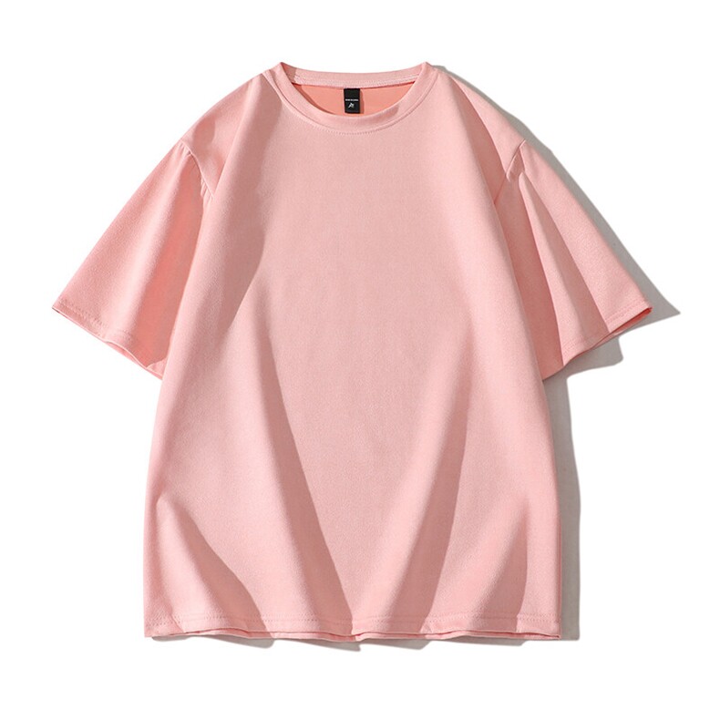 抖音得物直播高品质二开240克美式高街麂皮绒光版纯色短袖t恤12.5，男装T恤，电商A486