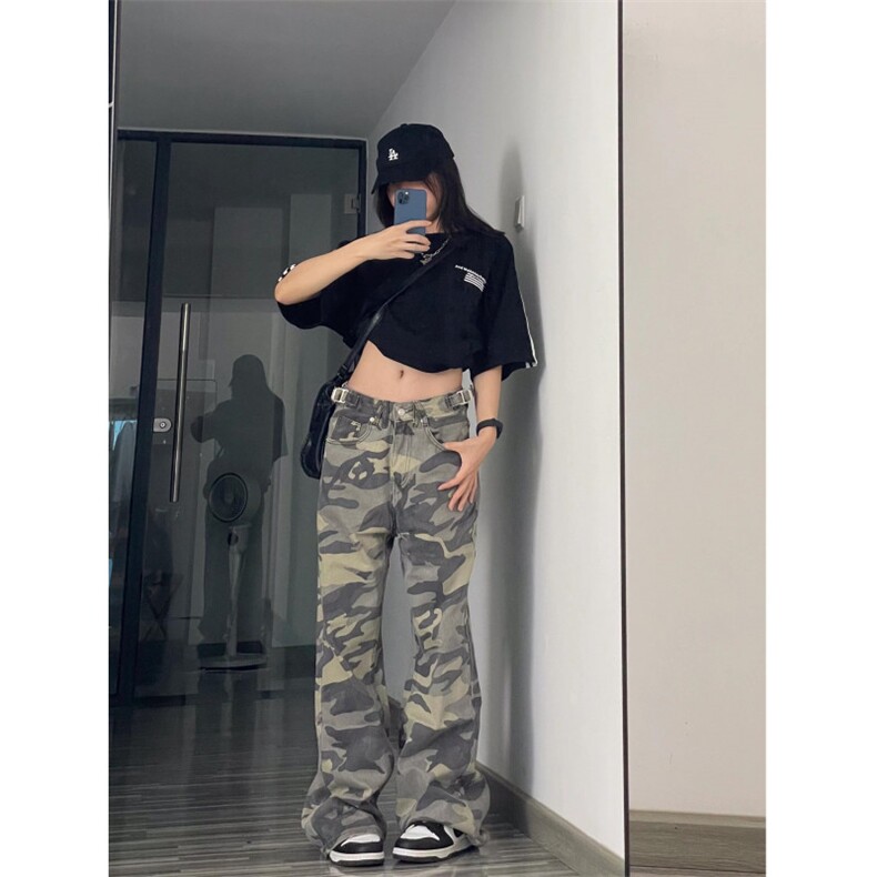 【网图有货】迷彩工装裤阔腿美式复古hiphop裤子高街8265LL-特P48,男装工装外套,星座1007（原301D）