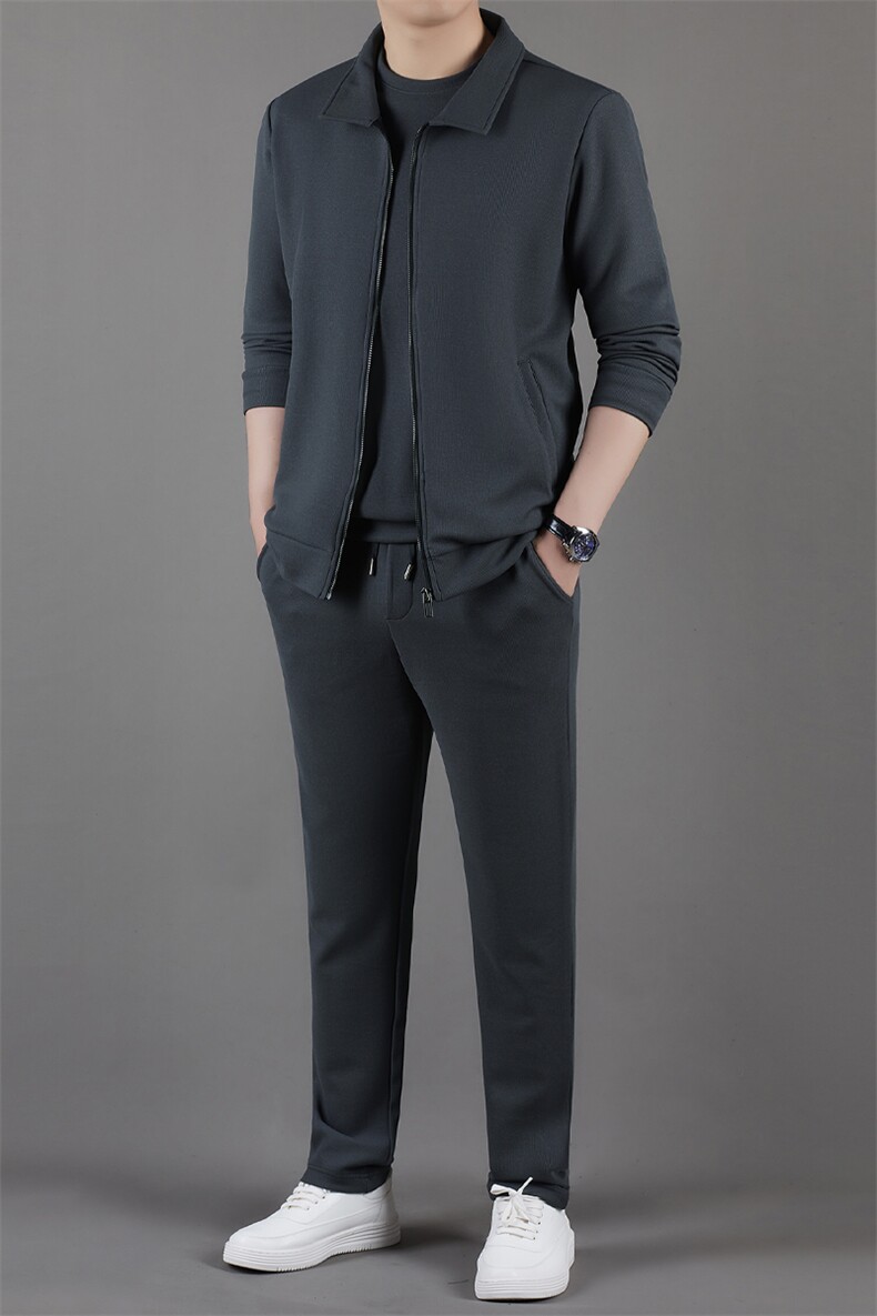 AFW188111215加厚毛料精品男士运动套装三件套主题长期款稳定,女装套装/套裙,钱塘207-3