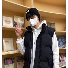 现货5W件冬季三防硬挺boxy短款立领棉衣马夹外套加厚马甲保暖棉服，男装棉衣，电商A443