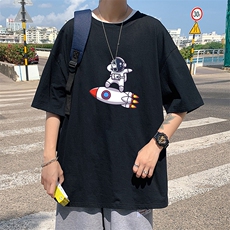 DX17158-P20纯棉短袖t恤男大码半袖打底衫宽松体恤衫港风，男装T恤，电商A040