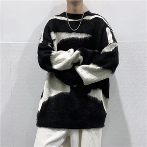 美式扎染毛衣男ins潮宽松慵懒风情侣复古针织衫外套潮牌M5022-P45图片