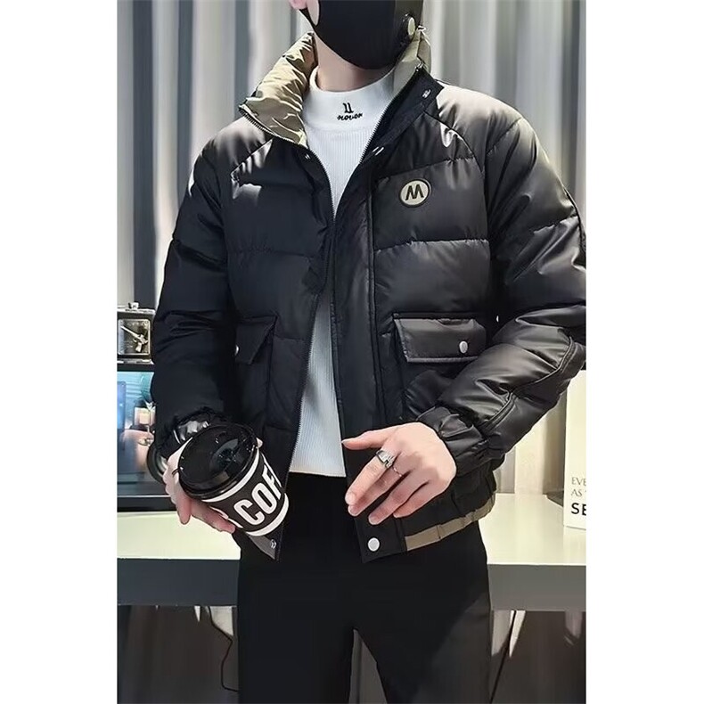 男士痞帅外套冬季羽绒棉服男款飞行员夹克冬款高级感短款冬装棉衣,男装夹克,星座218-1（原230）