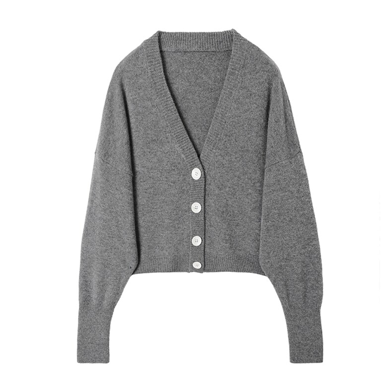 2025年秋季奶泡短款羊绒开衫无小羊时尚百搭通勤，女装羊绒衫，奢优羊绒