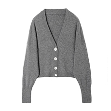 2025年秋季奶泡短款羊绒开衫无小羊时尚百搭通勤，女装羊绒衫，奢优羊绒